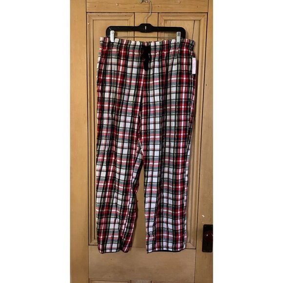 Victoria’s Secret Womens Christmas Flannel Pajama Pants Size Large White XM NWT - Picture 3 of 11